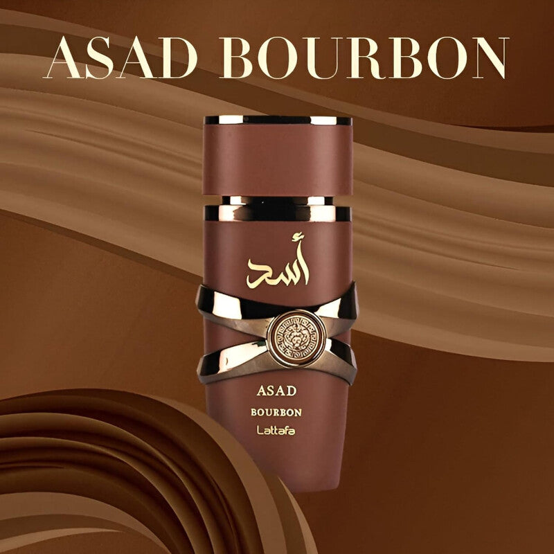 Lattafa  Men's Asad Bourbon EDP Spray 3.4 oz