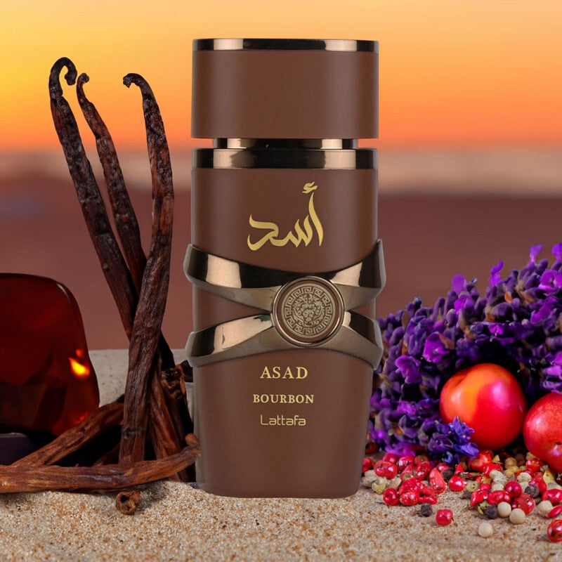 Lattafa  Men's Asad Bourbon EDP Spray 3.4 oz